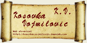 Kosovka Vojmilović vizit kartica
